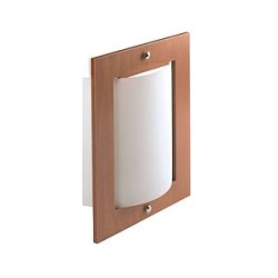 BELLA - Applique Mur E27 60W max., bois clair, verre opale, Lpe non incl.