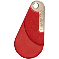 Cle de proximite hexact rouge compatible vigik -badge mifaire-lecture / ecriture