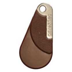 Cle de proximite hexact marron compatible vigik-badge mifaire-lecture / ecriture