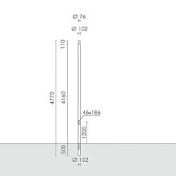 POTEAU SLOT 102mm GRIS ALU