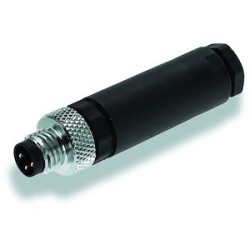 Connecteurs femelles à câbler, Connecteurs mâles à câbler, M8, Mâle, droit