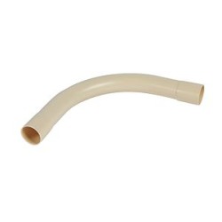 Cintre grand rayon 90DEG IP44 D32mm et rayon 125mm - sable RAL1015