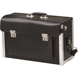 Valise à outils cuir noir