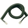 Cordon combiné spiralé noir - 40 cm extensible 2 m