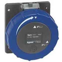 Prise à entraxes unifiés Hypra 2P+T IP66/67-55 - 200V~ à 250V~ - plastique