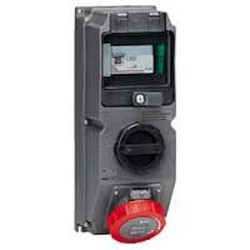 Coffret monoprise Hypra IP66/67-55 -prise 3P+T 16A 380-415V~ + inter + disj diff