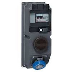 Coffret monoprise Hypra IP66/67-55 -prise 2P+T 32A 200-250V~ + inter + disj diff