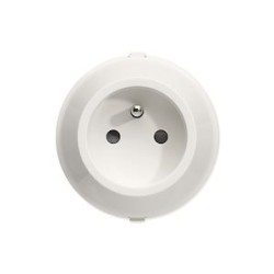 Prise Optima 2 pôles + terre blanche