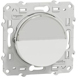 Odace - poussoir avec porte-étiquette - blanc