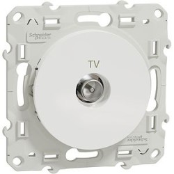 Odace - prise TV simple - blanc