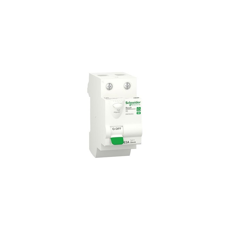 Resi9 XE - interrupteur différentiel - 2P - 63A - 30mA - Type A - embrochable