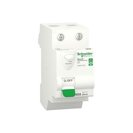 Resi9 XE - interrupteur différentiel - 2P - 40A - 30mA - Type AC - embrochable