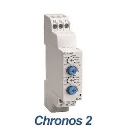 Chronos 2 Timer, Mlr1, Din Rail, 17.5Mm, 20-30 Vdc/20-264 Vac, 1X8A, 0.1S-100H