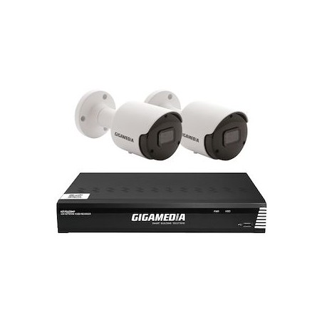 Kit vidéo surveillance 5MP 2 caméras + 1 NVR PoE 4 canaux + 1 To HDD