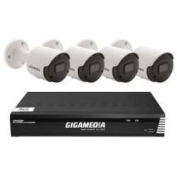 Kit vidéo surveillance 5MP 4 caméras tubes + 1 NVR PoE 8 canaux + 2 To HDD