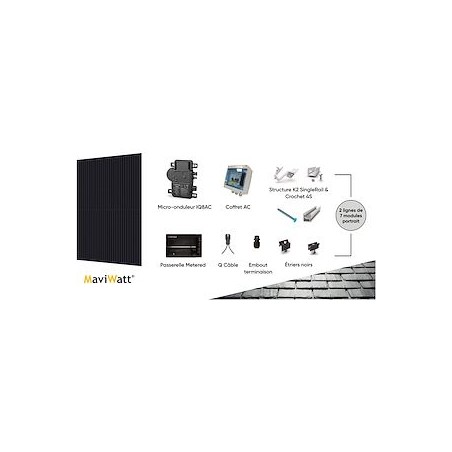 Kit Photovoltaïque 6kWc MaviWatt Enphase Ardoise (1L14C/ 2L7C)