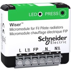 Wiser - micromodule encastré - zigbee - pilotage radiateur électrique fil pilote