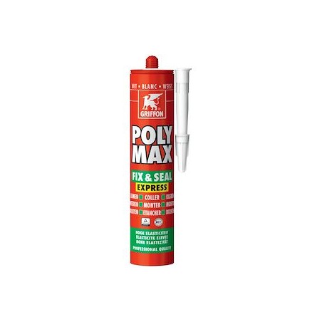 Poly Max Fix&Seal Express blanc - cartouche 435 G