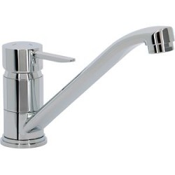 Mitigeur évier. chromé. Bec standard. Norme NF. Cartouche céramique D35 mm