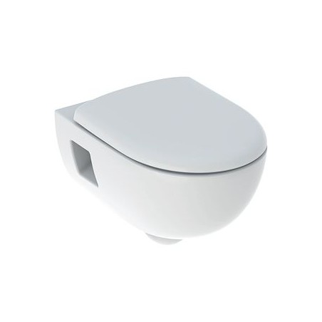 Pack WC susp Geberit Renova 53cm, semi-caréné, Rimfree, abat ral et déclips, blc