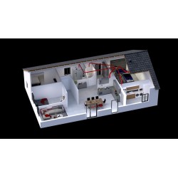 Kit VMC Hygro Ecowatt pour logement (neuf/rénov/remplacement) jusqu'à 6 sanit.