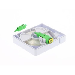 Prise de déport optique/rallonge 1 fibre monomode G657A2 SC/APC 30 mètres