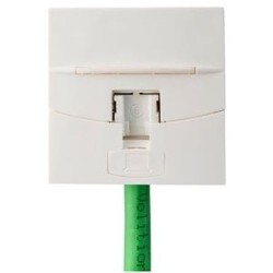 Prise RJ45 Cat 6 FTP 9 points 45x45, Blanc (ancienne réf K6F45W)