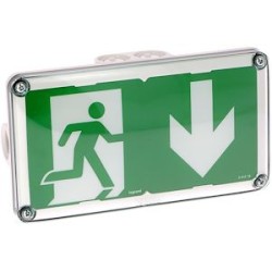 BAES d'évacuation saillie à LEDs 45lm 1h plastique IP66 IK10 SATI Connecté