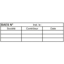 Etiquettes de vérification pour BAES NFC71-830 (lot de 100)
