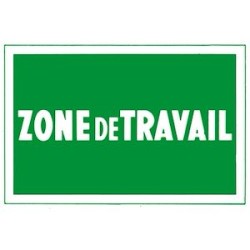 plaque alu 'zone de travail' 300x200mm