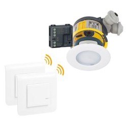 Kit 3 spots dimmable Modul'up complet + micromodule + 2 cdes Mosaic sans fil