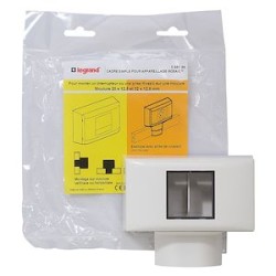 Cadre simple pour appareillage Mosaic - pour moulures 12,5mm