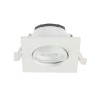 Collerette LED'UP UNIVERSAL carrée blanc mat orientable
