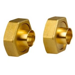 Racc. Union à Souder G 1 1/2 - CU 28 laiton - sachet de 2