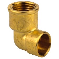 Coude 90GC - CU 14 -F 3/4 Raccord LAITON Fer Cuivre