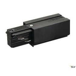 EUTRAC, alimentation gauche, intérieur, pour rail 3 allumages en saillie, noir