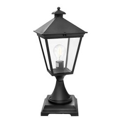 LONDON BORNE noir 77W halogène max./E27 IP54 cl II ver. claire polyc. H470mm