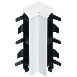 Angle intérieur variable +ou-10DEG- Pour plinthe Keva 125mmx20mm - PVC Blanc Art