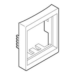 Bague adaptateur pour prise informatique 45x45mm-Pour plinthe Keva-PVC Blanc