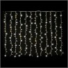 MASTER-Rideau droit, H.1,50xL.2,00m, caps Ø8mm, 240 LED blanc chaud pét, 230V