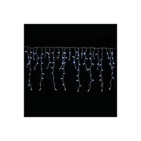 AUTHENTIC-Rideau stalactite, H.0,80xL.4,50m, caps Ø8mm, 280 LED blanc pét