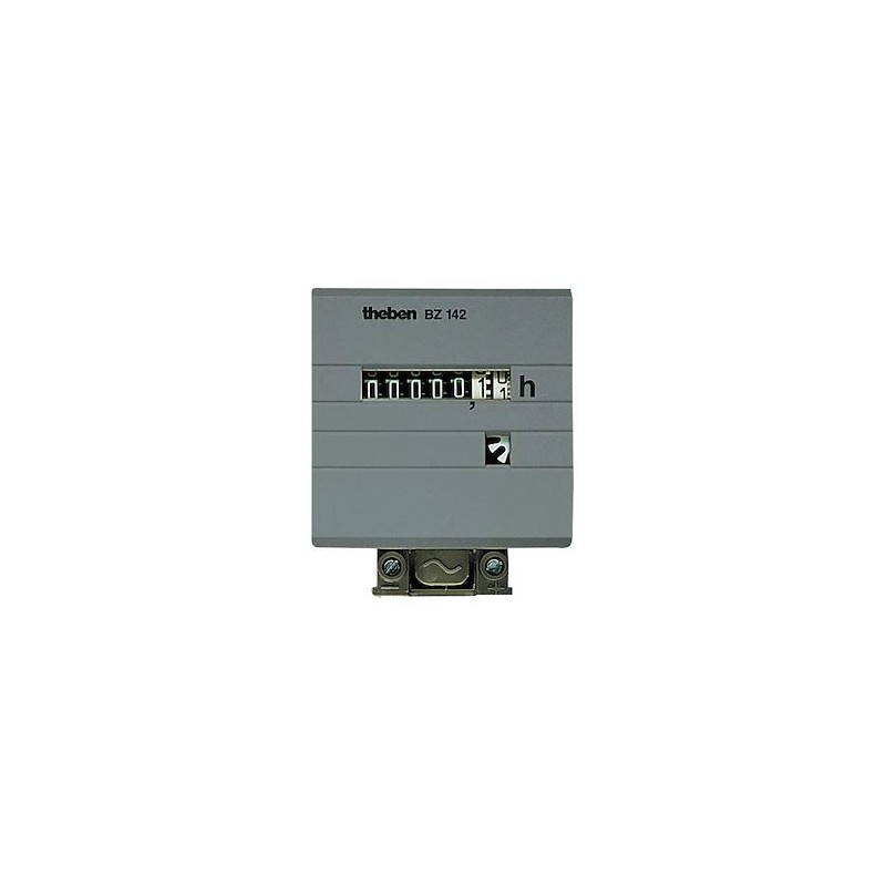 Compteur horaire 230V, façade 48x48 mm avec socle pour montage rail DIN